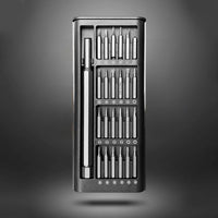 Kit Jogo Ferramenta Chave Magnética Precisão 24 Peças + Caneta de liga de alumínio com Caixa Organizadora Preta