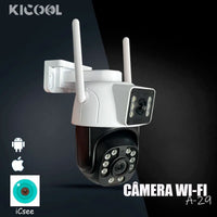 Câmera Wi-fi Ptz Rastreamento Lente E Tela Dupla Icsse A-29