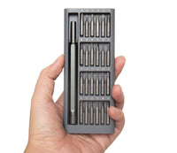 Kit Jogo Ferramenta Chave Magnética Precisão 24 Peças + Caneta de liga de alumínio com Caixa Organizadora Preta