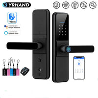 Fechadura eletrônica digital inteligente com cartão IC de impressão digital à prova d'água para casa