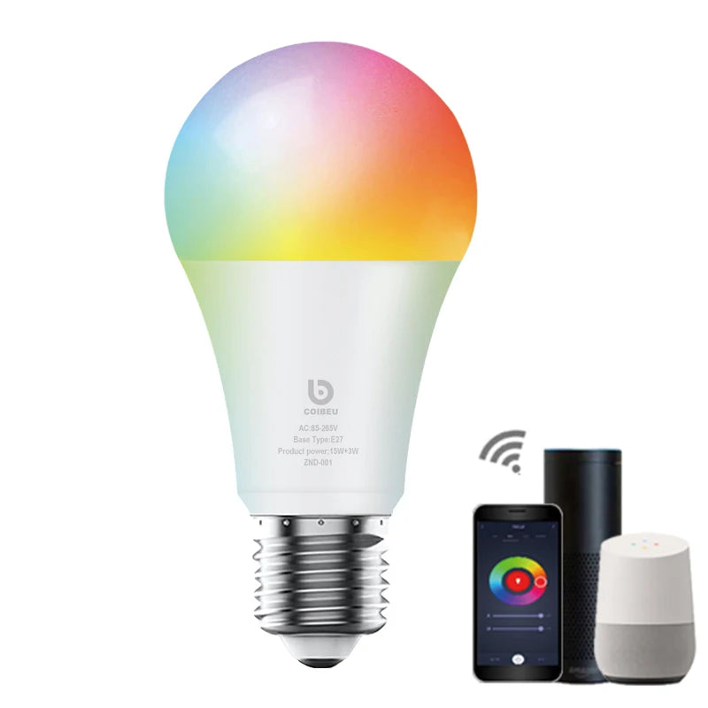 Lâmpada Inteligente Automação Residencial Wifi Led 15w Colorida Bivolt