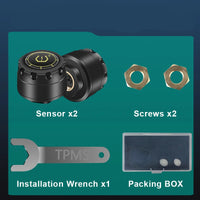 Sistema de monitoramento de pressão TPMS Bluetooth 5.0 de pneus de motocicleta para iOS e Android