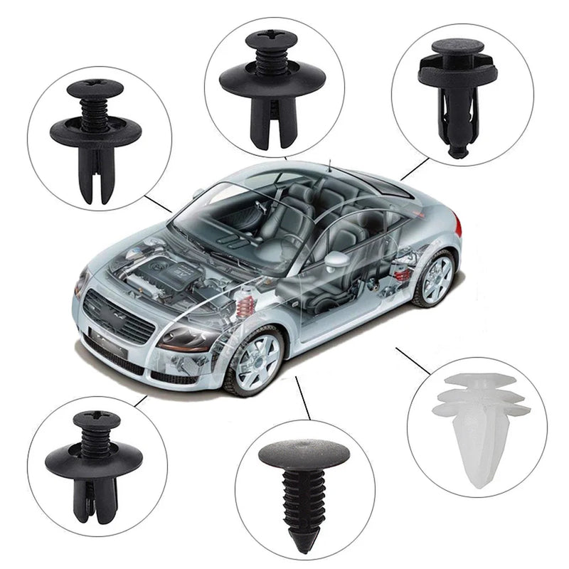 Clipe de fixação automática para carroceria de carro, pino de retenção de pressão, rebite, para-choque, painel de acabamento de porta.