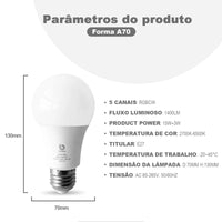 Lâmpada Inteligente Automação Residencial Wifi Led 15w Colorida Bivolt